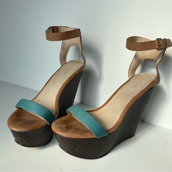 Joe's Jeans Khloe Platform Wedge Sandal 9 - Picture 1 of 16